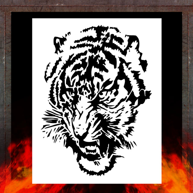 Tiger Animal 58 - Airshot Stencils