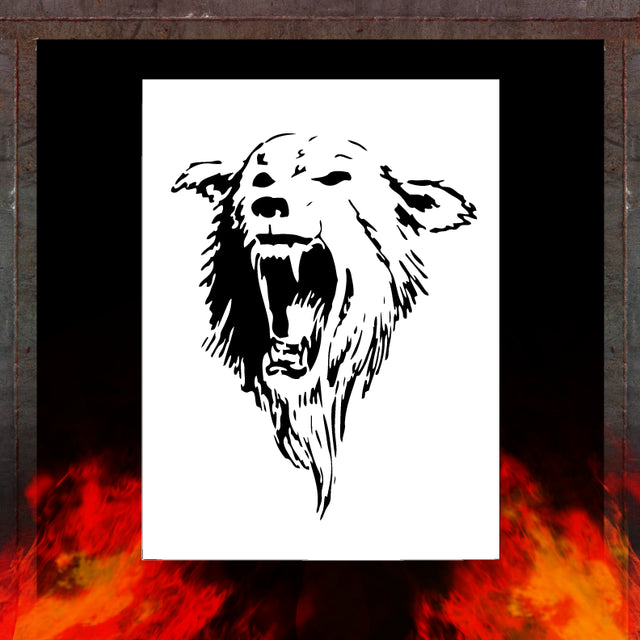 Bear Animal 61 - Airshot Stencils