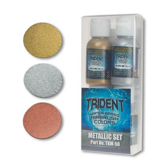 TKM Trident Metallic Airbrush Paint Set