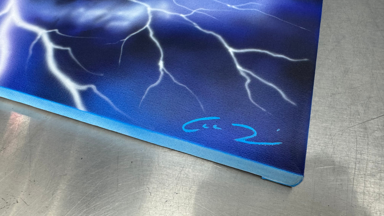 Airbrushed Lightning Artwork Original Painting As Seen On The Livestream 21st January 2026